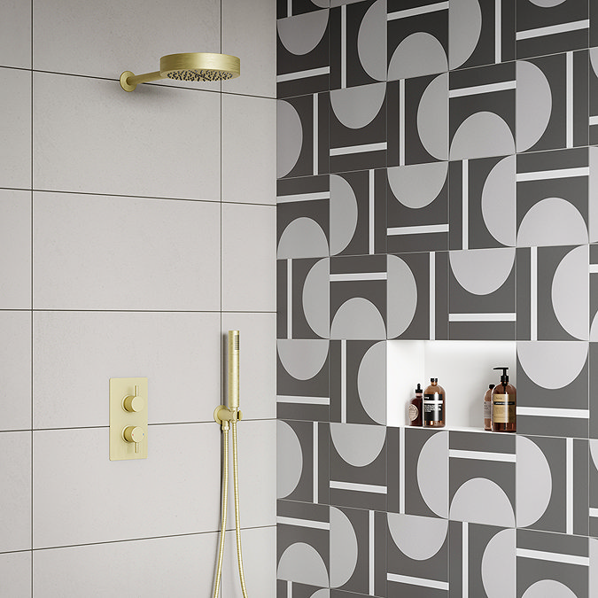 Stonehouse Studio Synergy Jet Patterned Wall and Floor Tiles - 225 x 225mm
