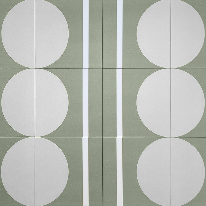 Stonehouse Studio Synergy Olive Patterned Wall and Floor Tiles - 225 x 225mm