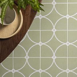 Stonehouse Studio Tatton Fern Wall & Floor Tiles - 225 x 225mm