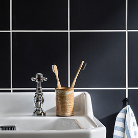 Tetra Matt Black Wall and Floor Tiles - 200 x 200mm