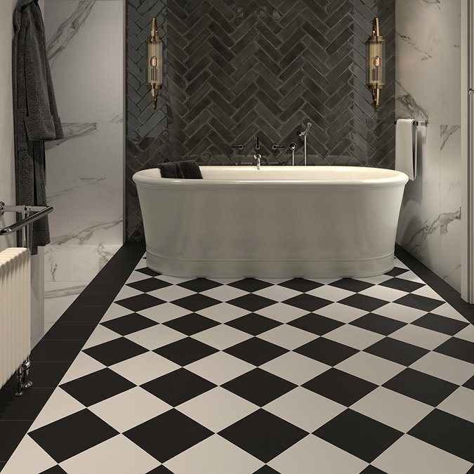 Stonehouse Studio Tetra Matt White Wall and Floor Tiles - 200 x 200mm