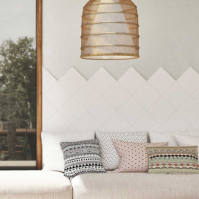 Stonehouse Studio Tetra Matt White Wall and Floor Tiles - 200 x 200mm