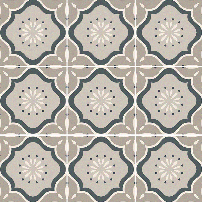 Stonehouse Studio Tissington Grey Patterned Wall and Floor Tiles