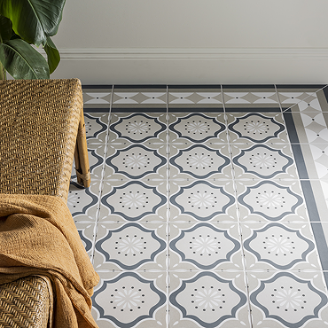 Stonehouse Studio Tissington Grey Patterned Wall and Floor Tiles