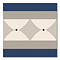Stonehouse Studio Tissington Navy Border Patterned Wall and Floor Tiles - 225 x 225mm