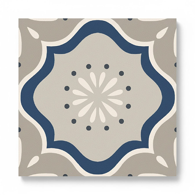 Stonehouse Studio Tissington Navy Patterned Wall and Floor Tiles