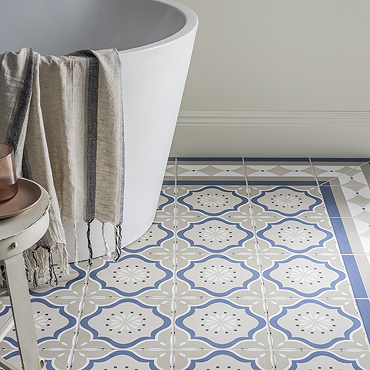 Stonehouse Studio Tissington Navy Patterned Wall and Floor Tiles