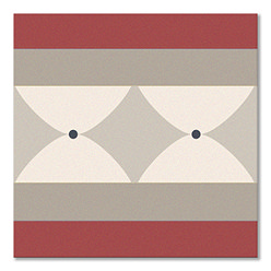 Stonehouse Studio Tissington Terracotta Border Patterned Wall and Floor Tiles - 225 x 225mm