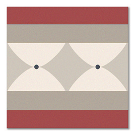 Stonehouse Studio Tissington Terracotta Border Patterned Wall and Floor Tiles - 225 x 225mm