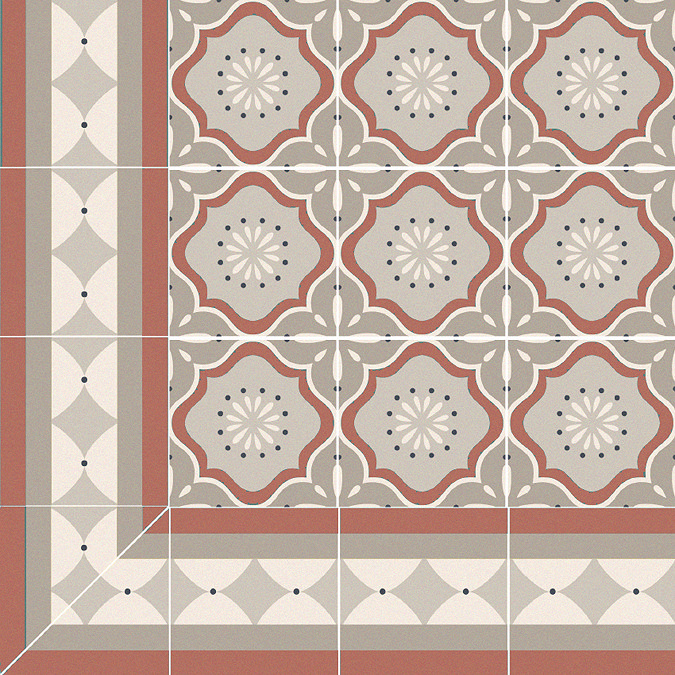 Stonehouse Studio Tissington Terracotta Patterned Wall and Floor Tiles