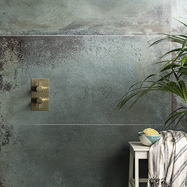 Stonehouse Studio Tulsa Turquoise Oxide Metal Effect Large Format Wall & Floor Tiles - 600 x 1200mm