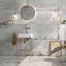 Stonehouse Studio Tulsa White Oxide Metal Effect Large Format Wall & Floor Tiles - 600 x 1200mm