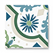 Stonehouse Studio Valencia Blue Floral Patterned Wall & Floor Tiles - 225 x 225mm