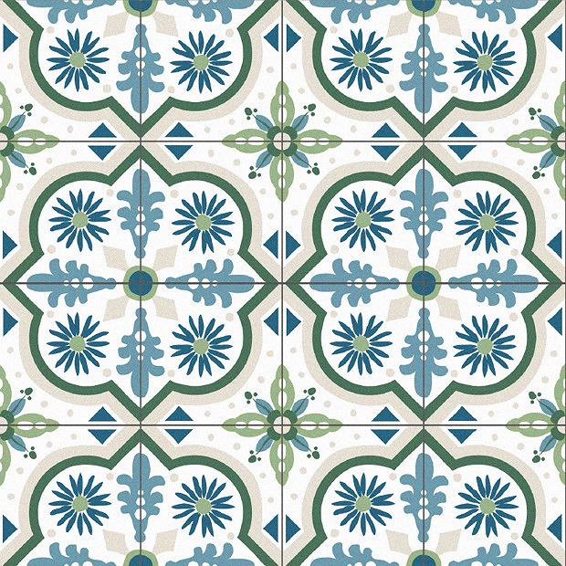 Stonehouse Studio Valencia Blue Wall & Floor Tiles 225 x 225mm