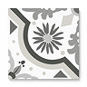 Stonehouse Studio Valencia Charcoal Floral Patterned Wall & Floor Tiles - 225 x 225mm