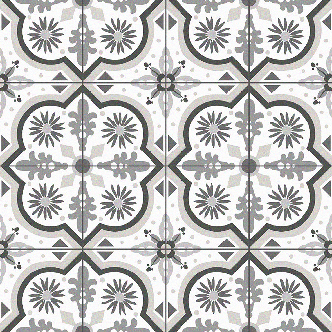 Stonehouse Studio Valencia Charcoal Wall & Floor Tiles - 225 x 225mm