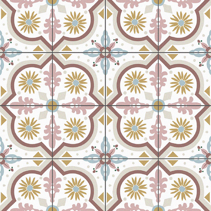 Stonehouse Studio Valencia Pink Wall & Floor Tiles - 225 x 225mm