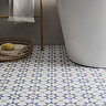 Stonehouse Studio Valletta Cornflower Patterned Wall and Floor Tiles - 225 x 225mm