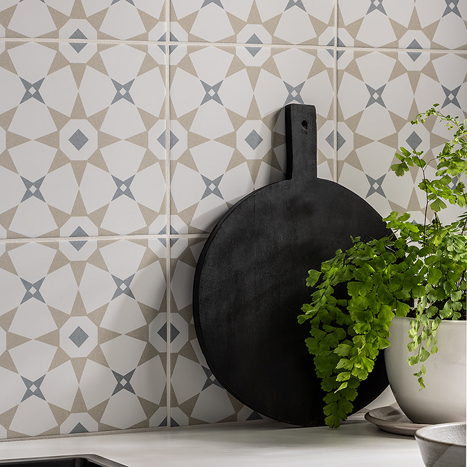 Stonehouse Studio Valletta Pebble Patterned Wall and Floor Tiles - 225 x 225mm