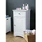 White Wood Floor Standing Storage Cupboard with Top Drawer - 2400944 Profile Large Image