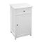 White Wood Floor Standing Storage Cupboard with Top Drawer - 2400944 Large Image