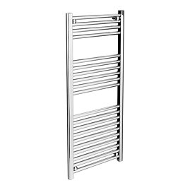 Diamond Straight Heated Electric Towel Rail - W500 x H1200mm - Chrome Large Image