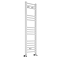 Diamond Heated Towel Rail - W300 x H1000mm - White - Straight