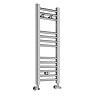 Diamond Heated Towel Rail - W300 x H800mm - Chrome - Straight