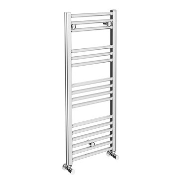 Diamond Heated Towel Rail - W400 x H1000mm - Chrome - Straight