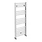 Diamond Heated Towel Rail - W400 x H1000mm - Chrome - Straight