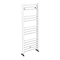 Diamond Heated Towel Rail - W400 x H1000mm - White - Straight