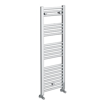 Diamond Heated Towel Rail - W400 x H1200mm - Chrome - Straight