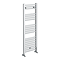 Diamond Heated Towel Rail - W400 x H1200mm - Chrome - Straight