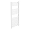 Diamond Heated Towel Rail - W400 x H1200mm - White - Straight Large Image