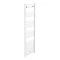 Diamond Heated Towel Rail - W400 x H1600mm - White - Straight Profile Large Image