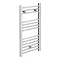 Diamond Heated Towel Rail - W400mm x H800mm - Chrome - Straight Large Image