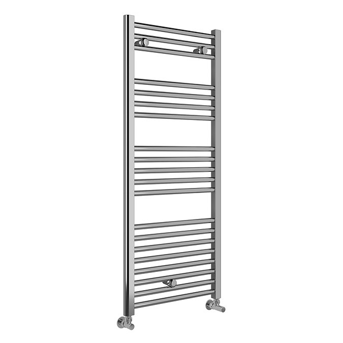 Diamond Heated Towel Rail - W500 x H1200mm - Chrome - Straight