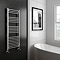 Diamond Heated Towel Rail - W500 x H1200mm - Chrome - Straight