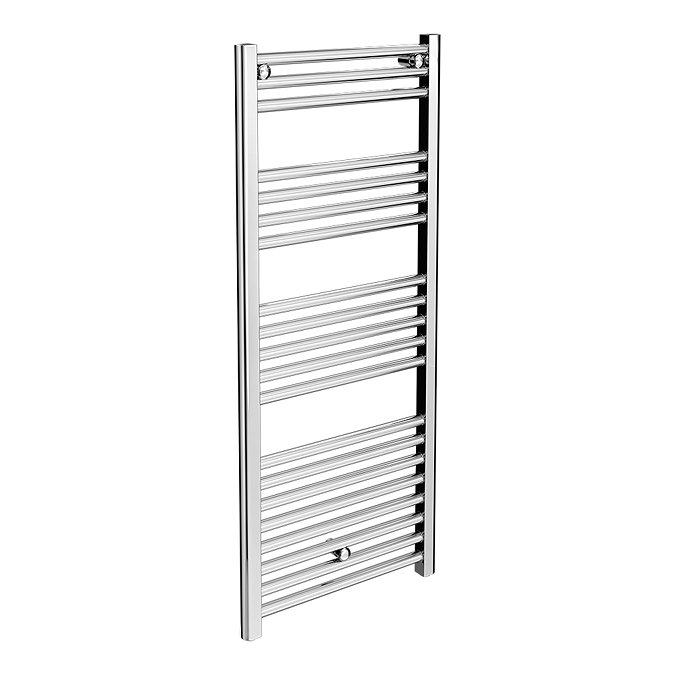 Diamond Heated Towel Rail - W500 x H1200mm - Chrome - Straight