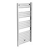 Diamond Heated Towel Rail - W500 x H1200mm - Chrome - Straight