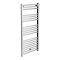 Diamond Heated Towel Rail - W500 x H1200mm - Chrome - Straight