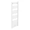 Diamond Heated Towel Rail - W500 x H1600mm - White - Straight  Profile Large Image