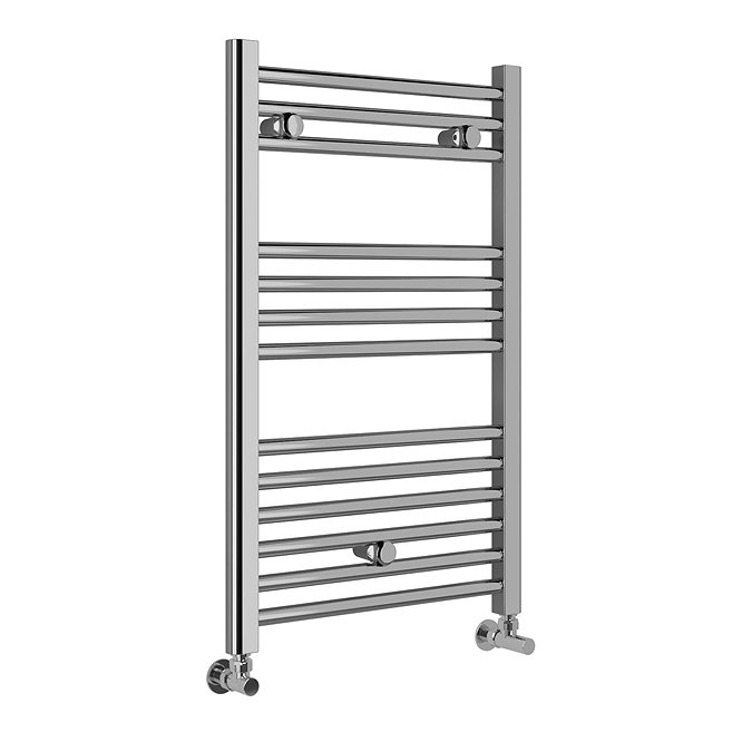 Diamond Heated Towel Rail - W500 x H800mm - Chrome - Straight