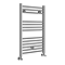 Diamond Heated Towel Rail - W500 x H800mm - Chrome - Straight