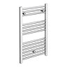 Diamond Heated Towel Rail - W500 x H800mm - Chrome - Straight Large Image