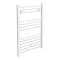 Diamond Heated Towel Rail - W500 x H800mm - White - Straight Large Image