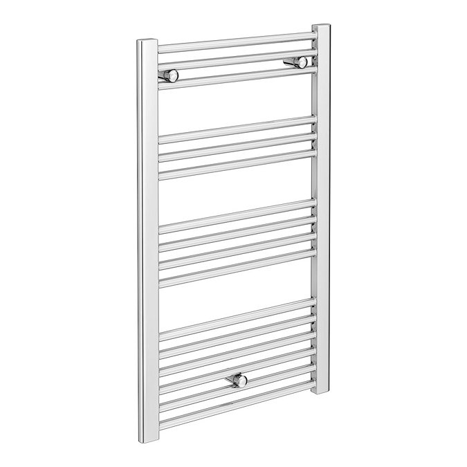 Diamond Heated Towel Rail - W600 x H1000mm - Chrome - Straight