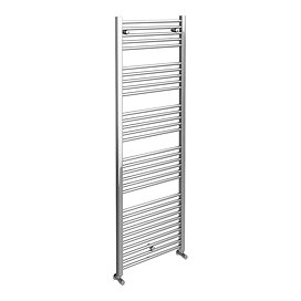 Diamond Heated Towel Rail - W600 x H1800mm - Chrome - Straight