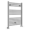 Diamond Heated Towel Rail - W600 x H800mm - Chrome - Straight