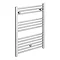 Diamond Heated Towel Rail - W600 x H800mm - Chrome - Straight Large Image